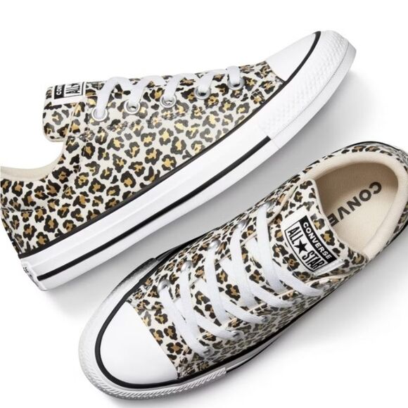 Converse Street Low Top Cheetah Sneakers - Picture 1 of 12